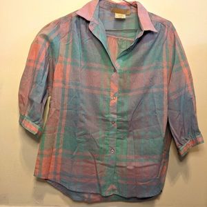 Vintage 80s Puff Sleeve Blouse